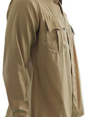 Classic Khaki Officer's Dress Uniform Set Wool Blend Long Sleeve Straight Leg