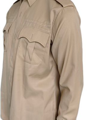 Classic Khaki Officer's Dress Uniform Set Wool Blend Long Sleeve Straight Leg