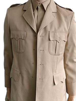 Khaki Military Dress Uniform Set 45 Wool Blend Jacket Shirt Trousers