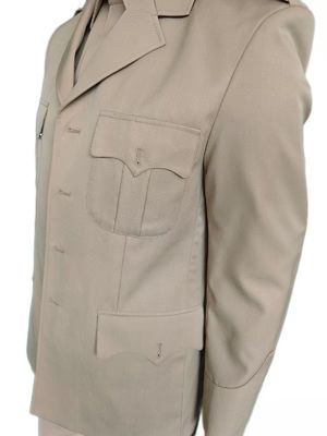 Khaki Military Dress Uniform Set 45 Wool Blend Jacket Shirt Trousers