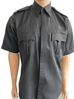 Black Ceremonial Military Uniform Set - Short Sleeve Shirt & Trousers