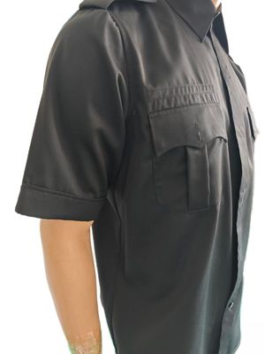 Black Ceremonial Military Uniform Set - Short Sleeve Shirt & Trousers