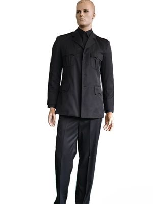 Black Ceremonial Military Uniform Set 45% Wool 55% Polyester