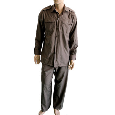 Industrial TR Fabric Workwear Uniform Casual Style Machine Washable Military Shirt Set