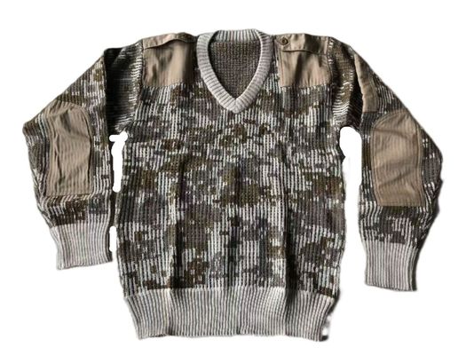 Men's Tactical V-Neck Knit Sweater Cotton Winter Jacket XS-4XL