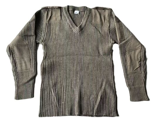 Men's Tactical V-Neck Knit Sweater Cotton Winter Jacket XS-4XL