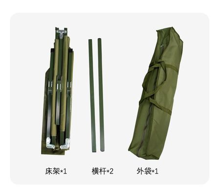 Outdoor Camping Tactical Accessories Single Person Green Military Style Camp Bed