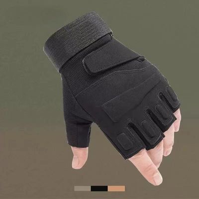 Outdoor Sport Combat Tactical Half Finger Gloves Shock Resistant for Outdoor Shooting Hiking