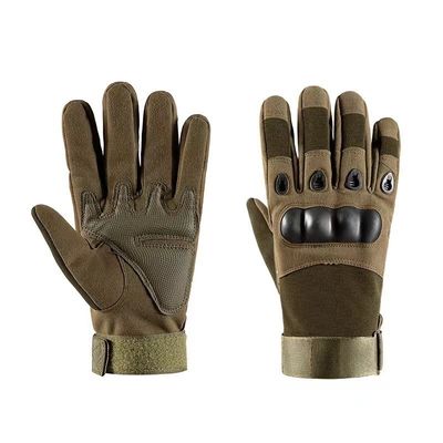 Full Finger Combat Tactical Gloves Khaki Outdoor Hiking Sport Hunting Training Cycling