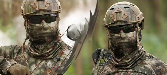 Camouflage Tactical Neck Gaiter Quick Dry Polyester Outdoor Headscarf