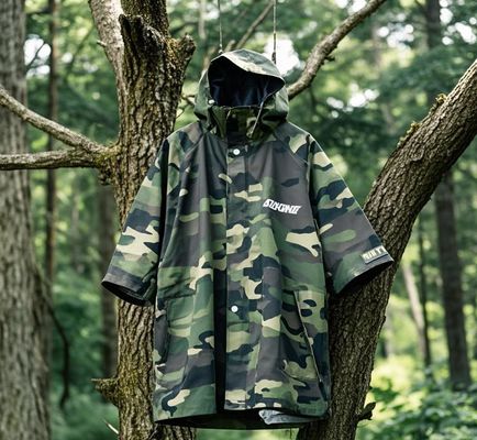 Polyester Military Style Rain Poncho Security Guard Waterproof Tactical Rain Coat For Men