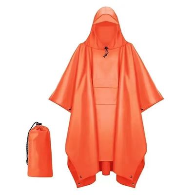 Polyester PU Coating Military Poncho Raincoat Waterproof For Outdoor Activities And Travel