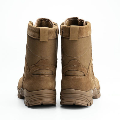 Full Grain Leather Brown Combat Military Boots Winter Military Mountaineering Boots Puncture Proof