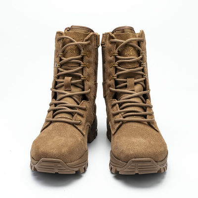 Full Grain Leather Brown Combat Military Boots Winter Military Mountaineering Boots Puncture Proof