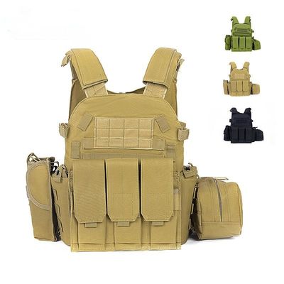 Customizable Quick Release Nylon Military Tactical Vest Khaki Bulletproof Waterproof